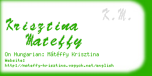 krisztina mateffy business card