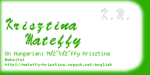 krisztina mateffy business card